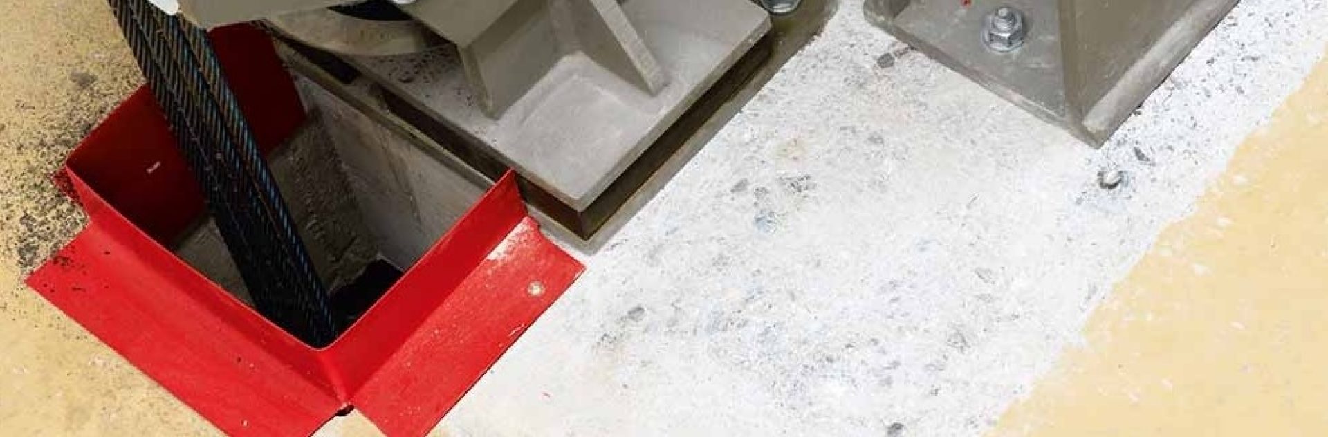 diamond plate steel secured by hilti anchors