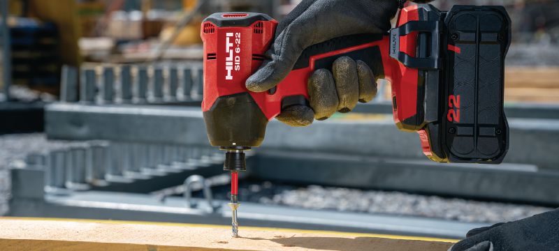 SID 6-22 Cordless impact driver Power-class cordless impact driver with high-speed brushless motor and precise handling to help you save time on high-volume fastening jobs (Nuron battery platform) Applications 1