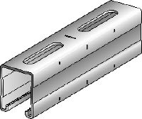 MQ-52-R Stainless steel (A4) 52 mm high MQ strut channel for medium/heavy-duty applications