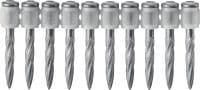 X-X MX Universal plasterboard nails (collated) Ultimate-performance collated nails for fastening to concrete and other base materials using powder-actuated tools