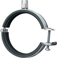 MP-L-I Quick-close light-duty pipe clamp Galvanised pipe clamp with sound insulation and quick closure for high productivity in light-duty applications