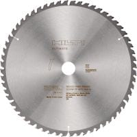 Wood fine finish miter saw blade Ultimate wood fine finish miter saw blade (12” | 305mm) with carbide teeth, for precise and clean cuts in wooden beams with our SM 60-22 cordless miter saw