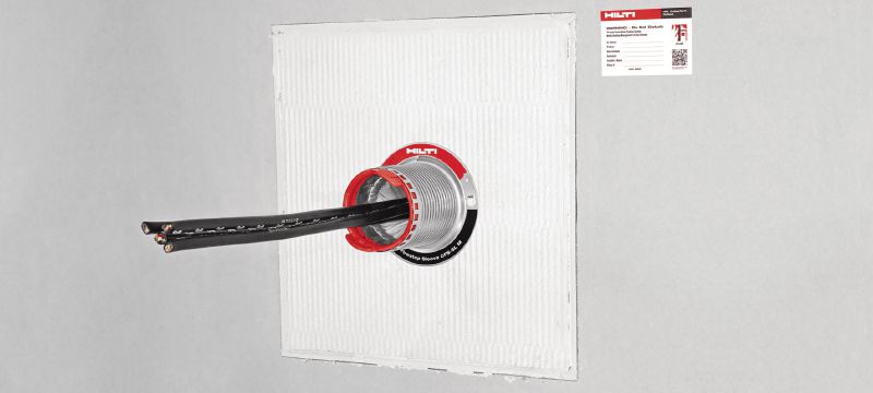 CFS-CT B Firestop coated board system with wide approval range for sealing medium to large openings Applications 1