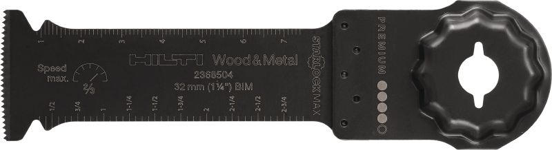 Multitool universal plunge cut blade BiM plunge cutting blade for the oscillating multitool, for plunge cuts in nail embedded wood, plastics and metal